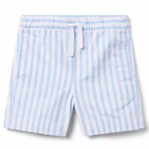 Janie and Jack 100048022 Blue and White Striped Poplin Pull-On Short size 6-12 m